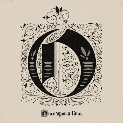 Once upon a time | Drew Melton: the Phraseology Project Typography Tattoo, Typography Images, Japanese Typography, Typography Hand Drawn, Beautiful Lettering, Drop Cap, 3d Typography, Hand Lettering Tutorial, Japanese Graphic Design