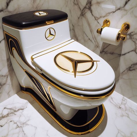 Car Bathroom Decor, Custom Toilets, Toilet Drawing, Car Bathroom, Elegant Bathroom Design, Luxury Toilet, Tiny House Furniture, Toilet Art, Car Part Furniture