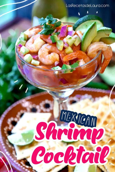 Mexican Salsa Recipe, Mexican Shrimp Cocktail Recipe, Birthday Dinner Recipes, Mexican Shrimp Recipes, Mexican Shrimp Cocktail, Mexican Salsa Recipes, Cocktail Shrimp Recipes, Mexican Shrimp, Mexican Appetizers