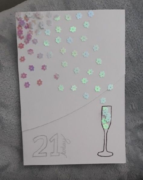 Homemade 21st Birthday Card Homemade 21st Birthday Cards, 21st Birthday Cards Diy, 21st Birthday Cards Female Handmade, 21st Birthday Card Ideas, 21st Birthday Card, Birthday Card Drawing, 21st Birthday Cards, Card Drawing, Birthday Cards Diy