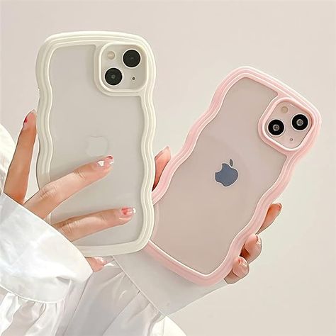 Pretty Iphone Cases, Curly Waves, Cover Iphone, Iphone Prints, Transparent Phone Case, Aesthetic Phone Case, White Iphone, Pink Iphone, Clear Phone Case