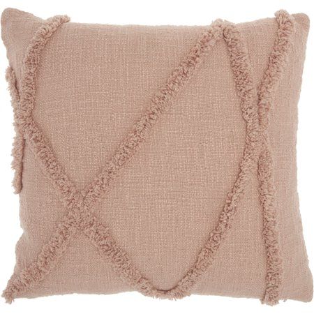 Nourison Life Styles Textured Blush Decorative Throw Pillow , 18 inchx18 inch, Size: 18\ x 18\, Pink Blush Throw Pillow, Twins Nursery, Small Sectional Sofa, Small Sectional, Jute Fabric, Pooh Quotes, Geometric Throw Pillows, Modern Throw Pillows, Cotton Texture