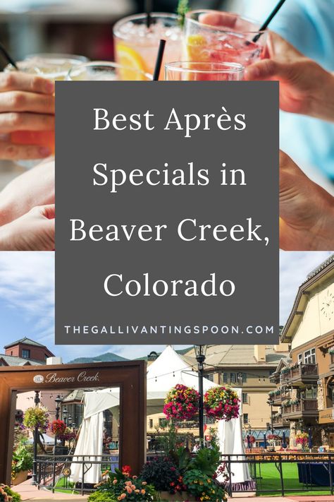 The full list of Après specials in Beaver Creek and Avon, Colorado including prices, hours, and menu items. Avon Colorado, Colorado Life, Beaver Creek Colorado, Itinerary Ideas, Colorado Trip, Colorado Ski, Travel Bucket List Usa, Usa Beaches, Breckenridge Colorado