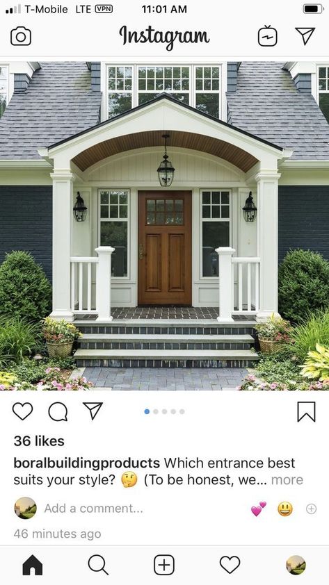 Portico Entry Lighting, Covered Front Entry, Front Porch With Portico, Portico Arch Design, Front Door Bump Out With Porch, Portico Brick House, Portico On Brick House, Arch Front Porch Entrance, Arch Entryway Exterior Porches