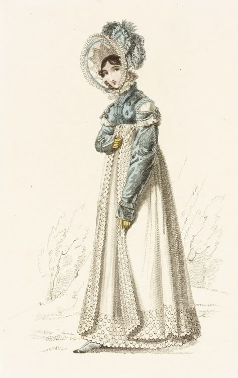 ma-47305-WEB 1819 Fashion, 1810s Fashion, 1820s Fashion, Regency Fashion Plates, John Bell, Regency Dresses, Walking Dress, Regency Gown, Regency Era Fashion