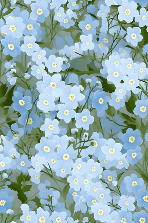 forget me not flowers on green background Forget Me Not Background, Forget Me Not Pattern, Forget Me Not Flowers Wallpaper, Forget Me Not Wallpaper, Flores Wallpaper, Lilac Wallpaper, Not Wallpaper, Forget Me Not Flowers, Flower Graphic Design