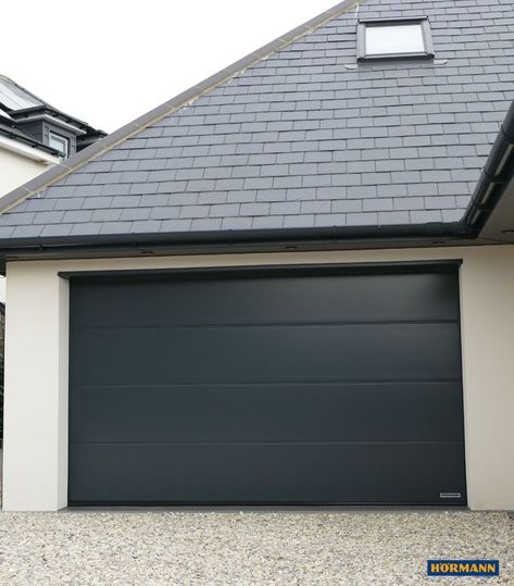 Hörmann Sectional Silkgrain garage door installed by Freelance Entry Solutions Sectional Garage Doors, Grey Sectional, Door Installation, Media Center, Garage Door, Sectional, Garage Doors, Garage, Doors