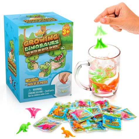 PRICES MAY VARY. THE PERFECT TOYS FOR YOUR CHILD! - This beautiful set of 25 expandable dinosaurs, also known as growing dinosaurs in water, is your bet to provide your kid with a toy that is educational and fun at the same time! With assorted colors and styles, your child will be truly fascinated by these growing dinos and so will you! Ideal as piñata stuffers and fit as Easter egg fillers! ADD WATER AND STAND BACK! – These growing creatures expand in size when they are in water, almost like ma Animals In Water, Stocking Stuffers For Boys, Tea Rex, Egg Fillers, Easter Egg Fillers, Dinosaur Toys For Kids, Halloween Goodie Bags, Dinosaur Party Favors, Pinata Party