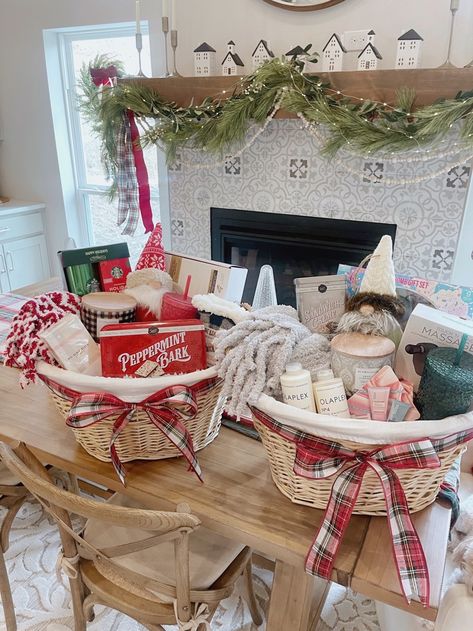 Walmart Christmas Gift Guides and My Favorite Things Gift Baskets - My Texas House My Favorite Things Gift, Xmas Gift Baskets, Walmart Christmas, Girly Christmas Gifts, Creative Gift Baskets, Christmas Gift Hampers, Christmas Gift Baskets Diy, My Texas House, Holiday Baskets