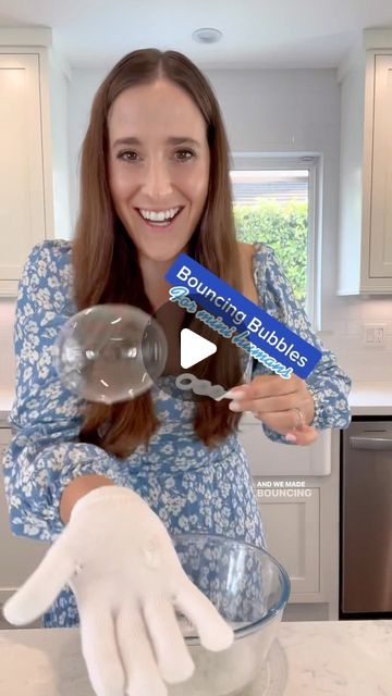 Kate Bast | The Bast Family on Instagram: "Need a fun indoor activity this weekend? Try this! 🫧 BOUNCING BUBBLES 🫧 How to make bouncing bubbles: - Combine 4 tbsp of water with 1 tbsp of dish soap (I used @dawndishwash ) and stir. - Then mix in 2 tbsp sugar until it dissolves. - Put on a winter glove to stop the bubbles popping. - Use a bubble wand to blow the bubbles! Enjoy! #kidactivities #keepingkidsbusy #toddleractivities #toddleractivitiesathome #indooractivities" How To Make Bouncing Bubbles, Bouncing Bubbles, Spring Break Camping, Bubble Activities, Keeping Kids Busy, Bubble Wand, Fun Indoor Activities, Survival Skills Life Hacks, Bubble Wands