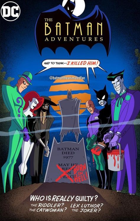 Batman The New Adventures, The New Batman Adventures Joker, Batman Variant, The New Batman Adventures, Batman Animated Series, Batman Adventures, Poison Ivy Dc Comics, Batman Cartoon, Batman Villains