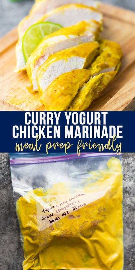 Yogurt Chicken Marinade, Curry Chicken Marinade, Chicken Breast Recipes Slow Cooker, Yogurt Curry, Chicken Breast Slow Cooker, Yogurt Marinated Chicken, Sheet Pan Meals Chicken, Yogurt Marinade, Yogurt Chicken