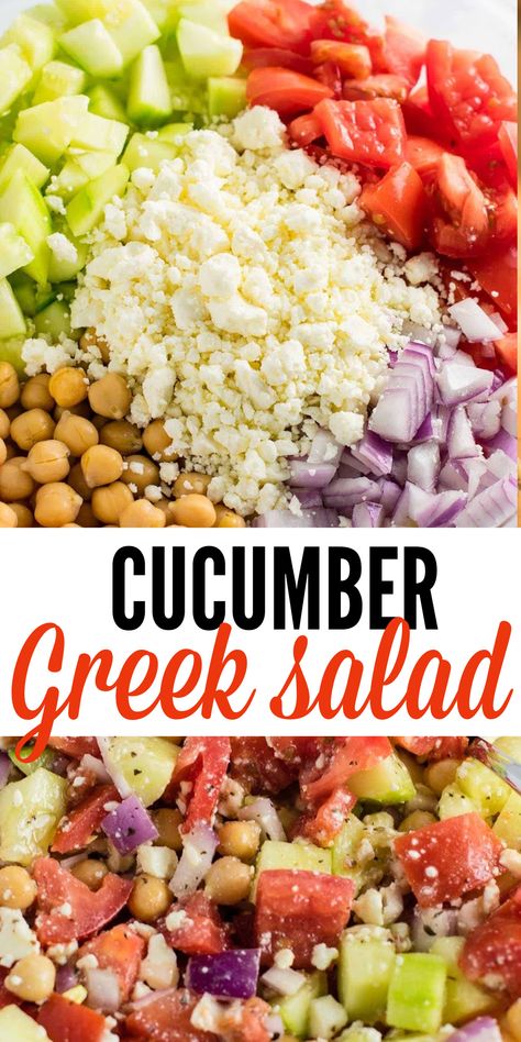 Cholesterol Friendly Recipes, Greek Cucumber, Greek Cucumber Salad, Potluck Salad, Easy Potluck, Cucumber Salad Recipe, Cholesterol Foods, Fresh Summer Salad, Low Cholesterol Diet