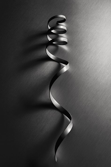 Aluminum Constructions by William Castellana, via Behance Curved Lines Photography, Abstract Paper Photography, S Curve Photography, Deconstructivism Architecture, Understanding Photography, Form Photography, Shape Photography, Line Artist, Ombres Portées