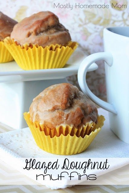 Glazed Doughnut Muffins  These delicious muffins taste just like glazed baked doughnuts - without all the hassle! Hanukkah Recipes, Glazed Doughnut, Doughnut Muffins, Donut Muffins, Glazed Doughnuts, Cooking Photos, Chocolate Chip Cookie Dough, A Cup Of Coffee, Muffin Recipes