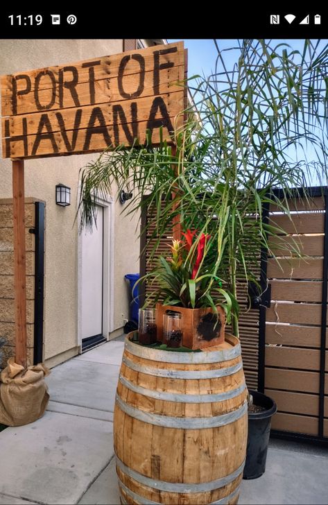 Havana nights. Port of Havana wood sign Havana Nights Welcome Sign, Havana Nights Photo Backdrop, Diy Havana Nights Decor, Hot Havana Nights Party, Havana Nights Party Decorations Ideas, Havana Cuba Party, Cuban Theme Party Havana Nights, Havana Nights Party Decorations, Havana Cake