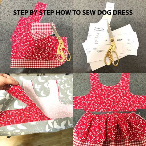 Dog Harness Tutorial, Pet Clothes Patterns, Dog Harness Pattern, Dog Clothes Patterns Sewing, Dog Dress Pattern, Yorkie Clothes, Small Dog Dresses, Dog Sewing Patterns, Dog Harness Dress