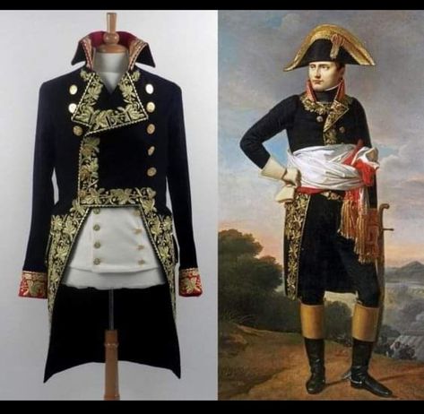 French Revolution Uniform, General Uniform, Military Dress Uniform, 19th Century Men, Napoleonic Uniforms, Uniform Jacket, Mens Fashion Casual Shoes, French Outfit, Napoleon Bonaparte