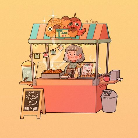 달력 디자인, 귀여운 음식 그림, Isometric Drawing, Bg Design, Japanese Drawings, 카드 디자인, Cafe Art, Artist Alley, Color Paint