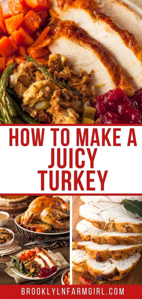 This Juicy Thanksgiving Turkey is the ultimate centerpiece on the holiday table. Dressed in herbs and butter while surrounded by tender roasted vegetables, every bite of this Thanksgiving classic is moist and delicious! Juicy Thanksgiving Turkey, Easy Turkey Recipes Thanksgiving, Easy Thanksgiving Turkey, Juicy Turkey, Fun Thanksgiving Desserts, Slow Cooker Ribs, Perfect Turkey, Whole Turkey, Easy Meat Recipes