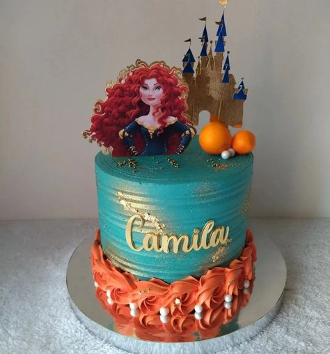 Merida Cake, Brave Birthday Party, Brave, Birthday Party, Pastel, Disney Princess, Collage, Cake, Disney