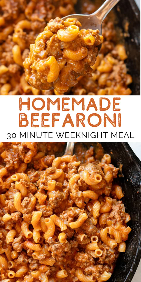 Easy beefaroni is even better when it’s homemade! This quick recipe is the perfect kid-friendly weeknight meal when you want something simple and delicious. Easy Dinner For Two Cheap, Cheap Easy Meals For Picky Eaters, Quick Easy Cheap Dinner Ideas, Easy At Home Dinners, Easy Meal Ideas For Kids, Extremely Picky Eater Meals, Easy Dinners Kids Can Make, Quick Dinners For Kids, Easy Dinner Recipes Toddler Friendly