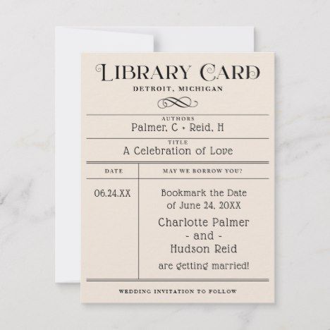 Literary Wedding Theme, Literature Wedding, Book Lovers Wedding, Vintage Library Card, Book Shower, Nerd Wedding, Book Themed Wedding, Literary Wedding, Book Launch Party