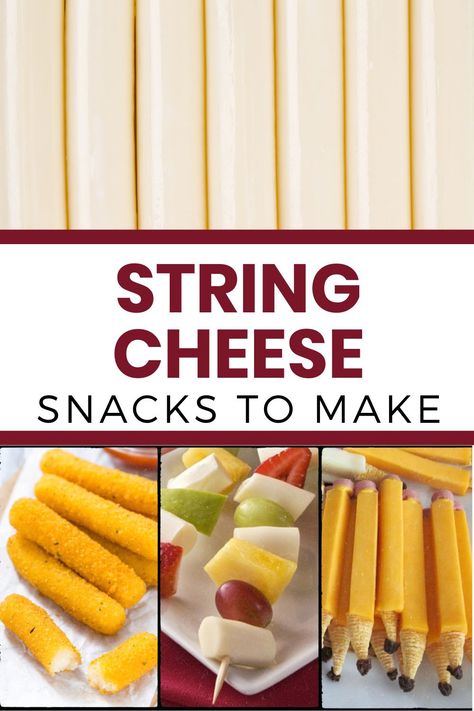 Unlock the delicious potential of string cheese! Explore various snacks and other recipes you can make with string cheese. Find inspiration on what to create using this versatile ingredient. Get ready for cheesy goodness! Cheese Stick Snacks, Recipes With Cheese Sticks, String Cheese Snacks, Recipes With String Cheese, String Cheese Recipes, Cheese Kabobs, Quick Healthy Snacks, Savory Cheese, Jalapeno Recipes