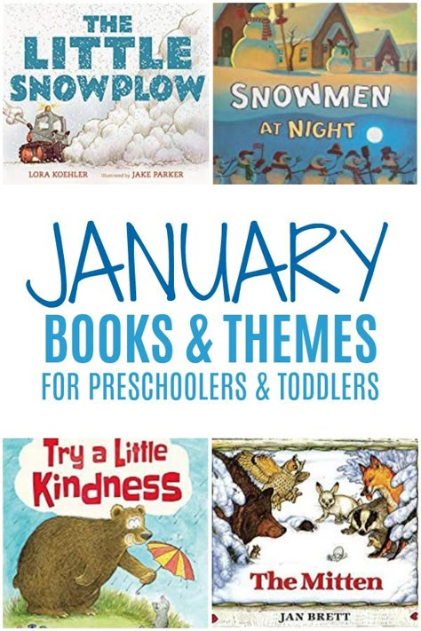 January Preschool Themes, Storytime Themes, January Books, Books For Toddlers, Storytime Crafts, January Activities, Winter Activities Preschool, Winter Books, Winter Preschool