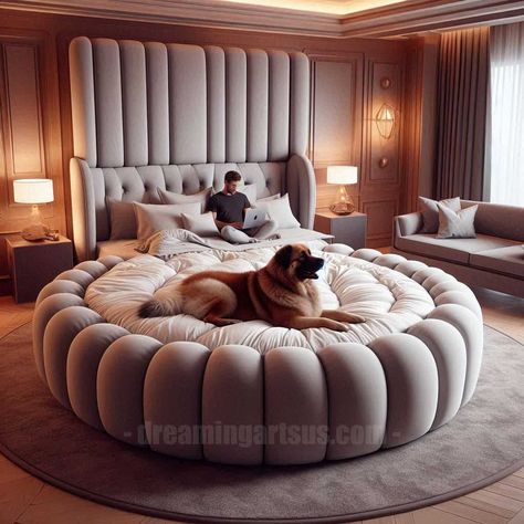 Giant Dog Beds For Humans That You Should Refer To Immediately Diy Large Dog Bed, Beetlejuice Bedroom, Unique Bunk Beds, Giant Dog Beds, Waterfall Island Kitchen, Large Dog Bed, Dragon Wall, Mini Fridges, Kitchen Models