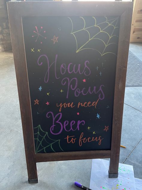 #brewery #beer #chalkboard #signs Beer Specials Chalkboard, Funny Beer Signs Chalkboards, Beer Chalkboard Art Bar Signs, Halloween Bar Sign Ideas, Beer Signs Chalkboard, Funny Bar Quotes Pub Signs, Bar Chalkboard Ideas Funny, Brewery Chalkboard Ideas, Happy Hour Chalkboard Signs