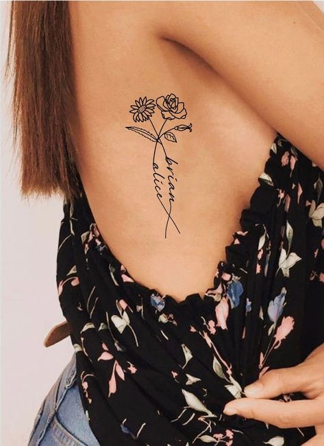 Birth Month Flowers Tattoo, Tattoo Couple, Mommy Tattoos, Petite Tattoos, Tasteful Tattoos, Mother Tattoos, Flowers Tattoo, Classy Tattoos, Subtle Tattoos