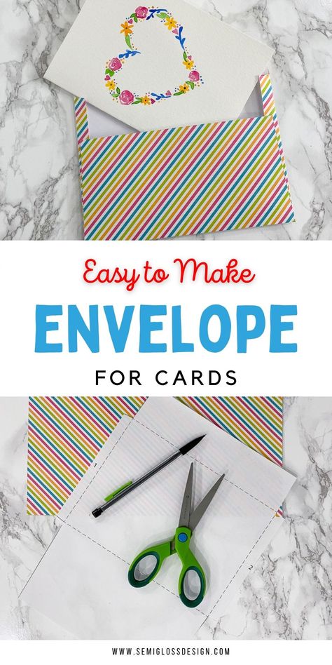 Diy Card Envelope Easy, Making An Envelope, Diy Envelope Template, Homemade Envelopes, Valentines Activities, Make An Envelope, Free Printable Envelopes, Envelope Template Printable, Christmas Stitching