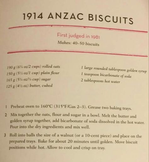 Aussie Food, Anzac Biscuits, Australia Food, Biscuit Bake, Australian Food, Biscuit Cookies, Biscuit Recipe, Vintage Recipes, Pavlova