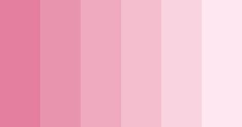 Blush Pink Gradient Color Scheme » Monochromatic » SchemeColor.com Pink Gradient Palette, Blush Pink Palette, Pink Color Pallet, Blush Pink Color Palette, Light Pink Color Palette, Pink Gradient, Pink Colour Palette, Soft Pink Color Palette, Pink Monochrome