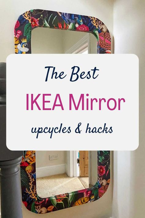 wallpaper IKEA Wall mirror with text overlay Mirror Makeover Diy, Ikea Mirror Hack, Mirror Hack, Ikea Mirror, Mirror Makeover, Creative Interior Design, Ikea Furniture Hacks, Diy Ikea, Best Ikea