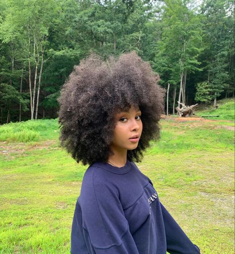 Natural Hair Queens, Type 3 Curly Hair Black Women, Curly Afros For Black Women, Fro Hair Styles, Natural Hair Black, Afro On Black Women, Bangs On 4c Hair, Afros Black Women, Afro Hair Aesthetic