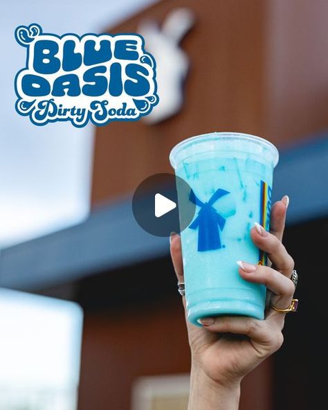 Dutch Bros Coffee on Instagram: "No, you’re not dreaming. The Blue Oasis Dirty Soda has arrived at Dutch! Dive into bubbly soda bursting with blue raz, lime and coconut flavors, dirtied up w/ decadent sweet cream 🫨" Dutch Bros Drinks, Dutch Bros, Blue Food, Starbucks Recipes, Oasis, Diving, Coconut, Bubbles, Cream