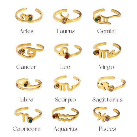 🌌🔮 Wear your sign with pride and let the stars guide you. Check out the link in bio and find your sign! ✨ #AstrologyRing Astrological Jewelry, Astrology Ring, Moon Sign Astrology, Aries And Capricorn, Pisces And Capricorn, Scorpio And Capricorn, Aesthetics Jewelry, Capricorn And Virgo, Libra Capricorn