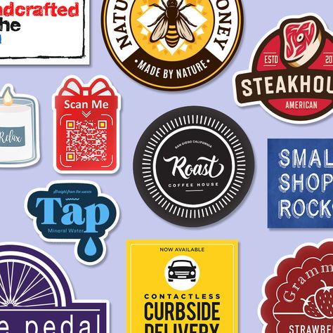 Business Stickers Logo, Ways To Use Stickers, Company Stickers, Ways To Promote Your Business, Graphic Design Portfolio Book, Pop Up Party, Promotional Stickers, Fireman Party, Sticker Design Inspiration