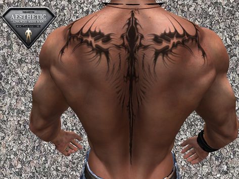 Spine Tattoos Masculine, Scar Incorporation Tattoo, Back Dragon Tattoo Men, Men Tattoo Ideas Back, Men S Back Tattoo, Full Back Tattoos For Guys, Demon Back Tattoo, Dragon Back Tattoos Men, Back Tats Men