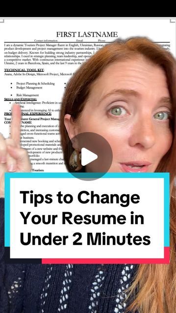 Anna Papalia on Instagram: "😱 Recruiters only scan resumes for 4 seconds. If your resume is hard to read, or if the template is messy, they are going to delete it and move on to the 100 other resumes that they must go through.
 
Here are 2 Tips on how to make your resume look better to recruiters on that initial scan
 
1️⃣ Most importantly chose the right template for your level of experience. If you have more than 10 years of experience you can have 2 pages, less than 10 years you just need a one-page resume.
 
🎯Here is the correct resume format: 
Name
Contact Information
Your Title or Titles of the Jobs You Are Applying For
Executive Summary
Professional Experience
Skills
Education.
That’s it.
 
✅Your template needs to be clean and easy to read.
 
Make sure the headings on your resume Working Inspiration, Apple Breakfast, Job Skills, Executive Resume Template, One Page Resume, Resume Writing Tips, Executive Resume, Job Interview Tips, Show Me The Money