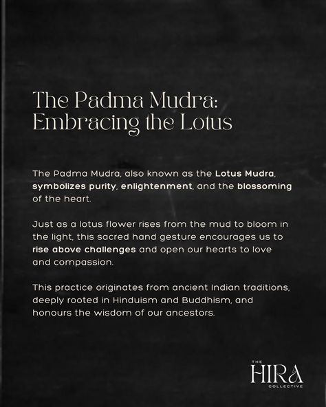 The Padma Mudra, or Lotus Mudra, symbolizes purity and the blossoming of the heart. Rooted in ancient Indian traditions, it connects us to the heart chakra, fostering love, peace, and transformation. Embrace this sacred gesture daily to honor your journey and the wisdom of our ancestors.  #PadmaMudra #LotusMudra #HeartChakra #SpiritualAwakening #SelfLove #TheHiraCollective Padma Mudra, Lotus Mudra, Yoga Class Plan, Chakra Lotus, Love Peace, The Wisdom, Root Chakra, Yoga Class, Heart Chakra