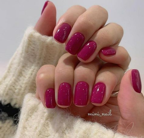 Magenta Nails, Dark Pink Nails, Milky Nails, Short Gel Nails, Pink Nail, Dipped Nails, Minimalist Nails, Fire Nails, Classy Nails