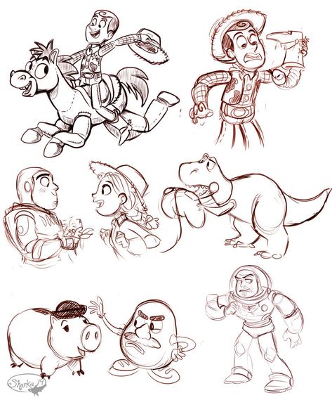 Toy Story Tattoo, Dibujos Toy Story, Story Drawing, Cute Disney Drawings, Animation Sketches, Disney Images, Disney Concept Art, Disney Sketches, Arte Sketchbook