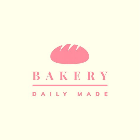 Daily made bakery logo vector | free image by rawpixel.com / Ning Pink Bakery Logo, Cake Bakery Logo, Bakery Cake, Cake Bakery, Pink Coffee, Cake Logo, Coffee Logo, Bakery Logo, Pink Logo