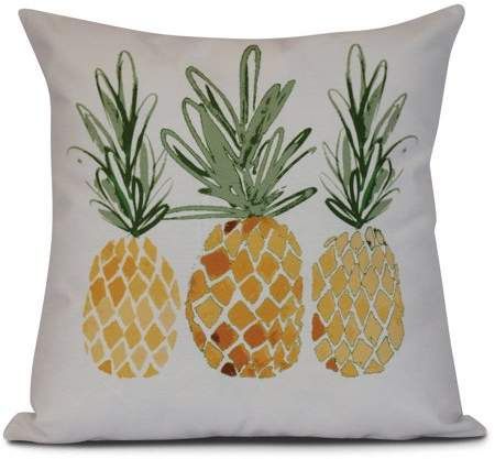 E By Design Simply Daisy, 3 Pineapples, Geometric Print Pillow Pineapple Room Decor, Pineapple Room, Diy Pineapple, Tropical Pillows, Pineapple Decor, Tropical Resort, Pillow Ideas, Gold Pillows, Pillow Collection