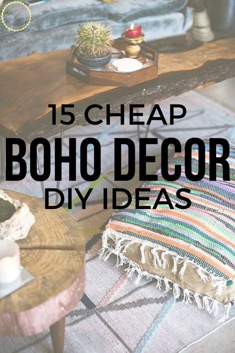 Love boho chic decor? check out these easy home decor ideas on a budget and see how you can add boho to your home decor. These DIY projects and crafts are perfect for your wall, bedroom and living room decor. #diy #bohodecor #homedecor Cheap Boho Decor Ideas, Boho Decor Diy, Easy Home Decor Ideas, Boho Floor Pillows, Bali Decor, Estilo Hippie Chic, Cheap Boho, Deco Boheme Chic, Boho Crafts Diy