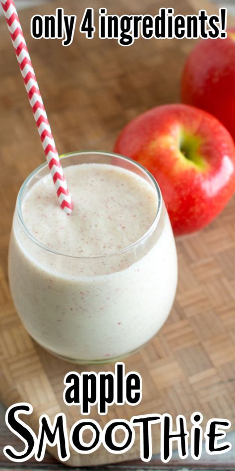 Upstate Ramblings, Apple Smoothie Recipes, Detox Shakes, Apple Smoothie, Snack Smoothie, Smoothies With Almond Milk, Protein Smoothies, Yummy Healthy Snacks, Smoothie Prep