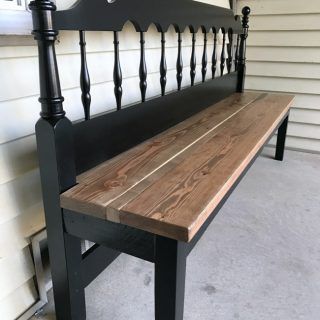 Bench From Headboard, Kingsize Headboard, Faux Mantel, Gazebo Curtains, Headboard Projects, Headboard Benches, Flip Ideas, Head Boards, Headboard Bench